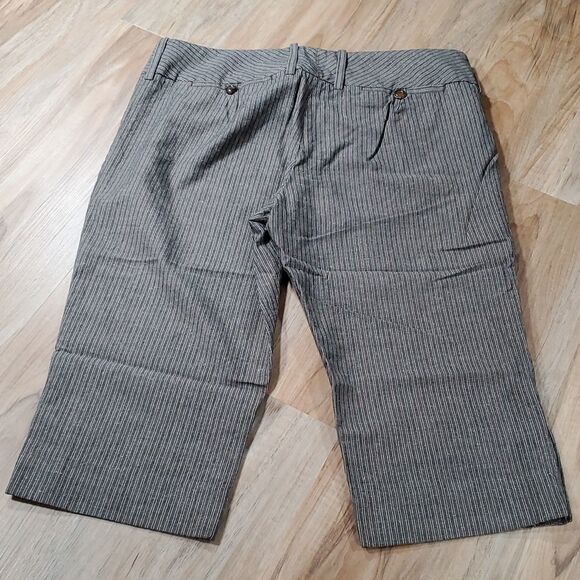🔹️The Limited Brown Pinstripe Drew Fit Crop Pants Size 10/30 - Picture 4 of 9